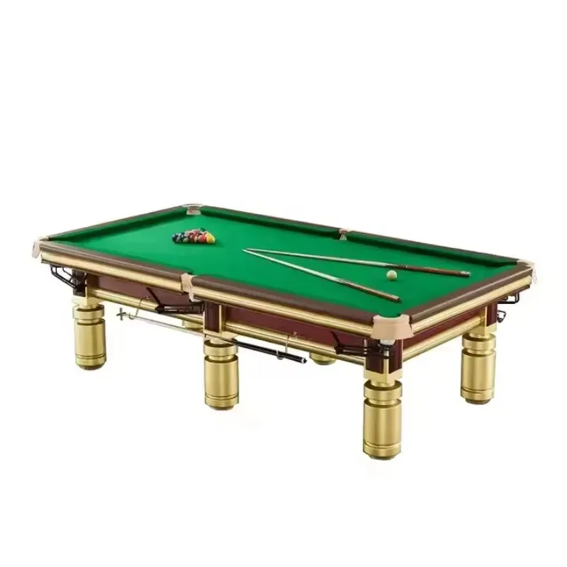 Wholesale Source Factory Cheap Chinese Style Solid Wood 9ft Indoor Standard Snooker Billiard Pool Table Gold