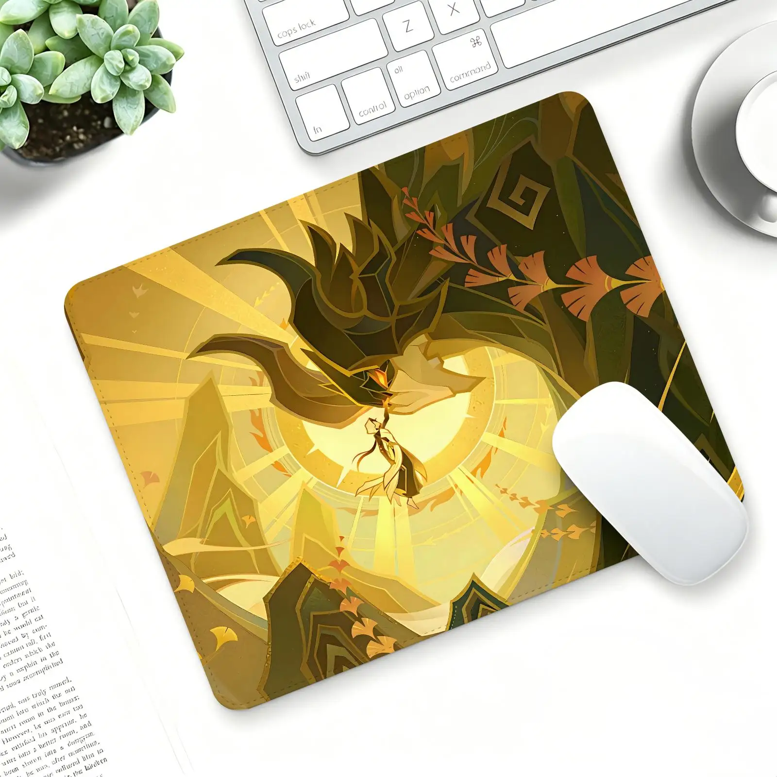 Genshin Impact ZhongLi Mouse Pad Regular gaming mouse pad  Office mouse pad Laptop desk mat Stitched edge S/M/L size mouse pad