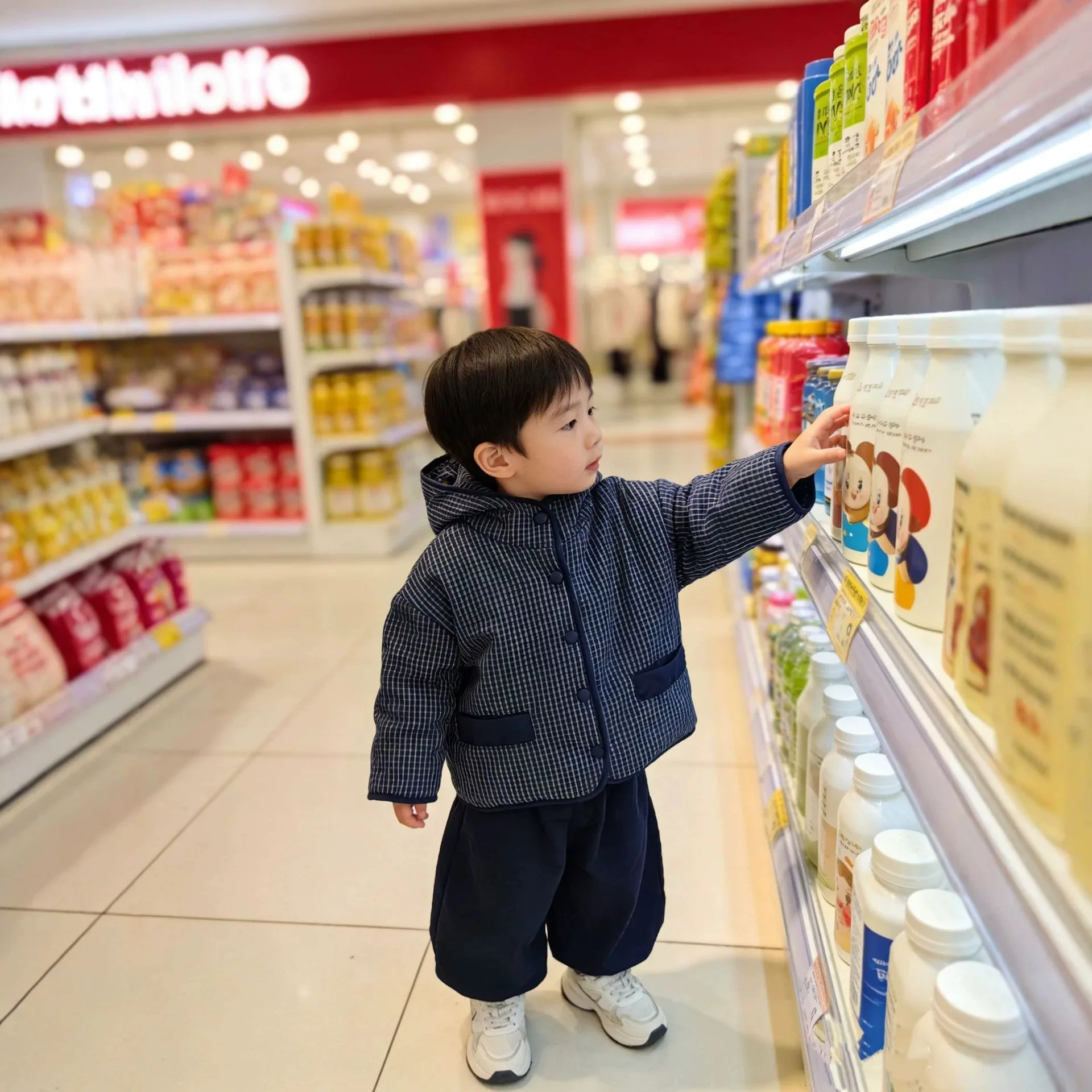Children's Plaid Cotton Clothes Autumn and Winter New Children's Fashion Loose Warm Piled Thickened Cotton Clothes Jacket