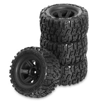 4pcs 90mm RC Monster Truck Tires Wheels 12mm Hex for TRAXXAS E-Revo/MJX/SCY/HBX 1/16 Off-Road Buggy Car Upgrade Parts16101 16207