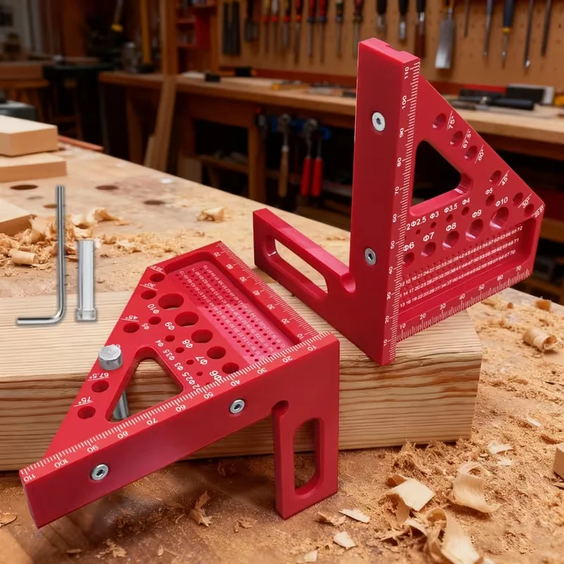 

3D-угломер пластиковый 90 градусов, измерительный инструмент для деревообработки, треугольная линейка для измерения углов
