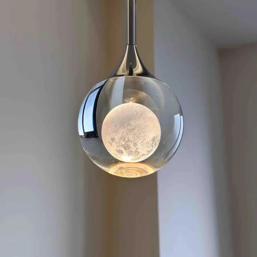 

Bedroom bedside moon chandelier 2025 new simple modern light luxury high-end atmosphere room chandelier