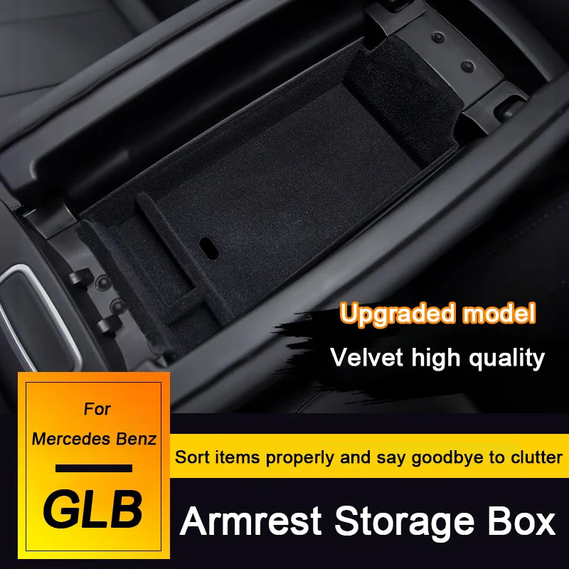 

For Mercedes Benz A Class W177 GLB X247 Center Console Armrest Box Storage Box, Front Rear Car Inner Door Handle Storage Boxes