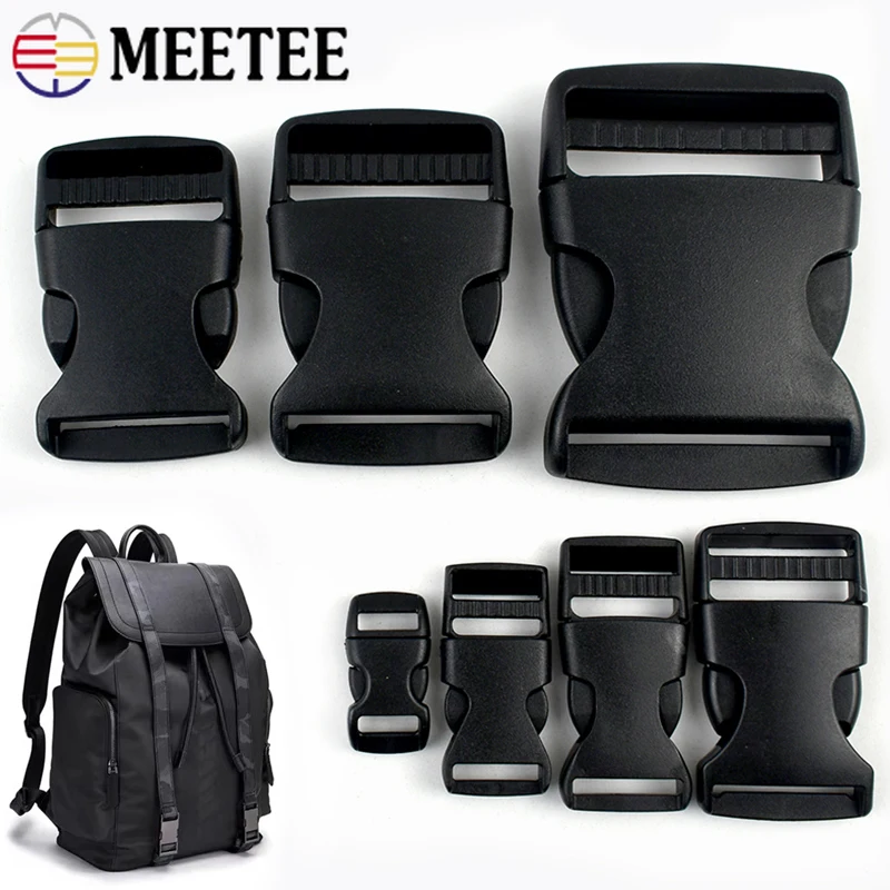 

10-20Pcs 10-50mm Plastic Side Release Buckle Black Backpack Strap Adjuster Clip Clasp Weebing Belt Dog Collar Hook Accessories