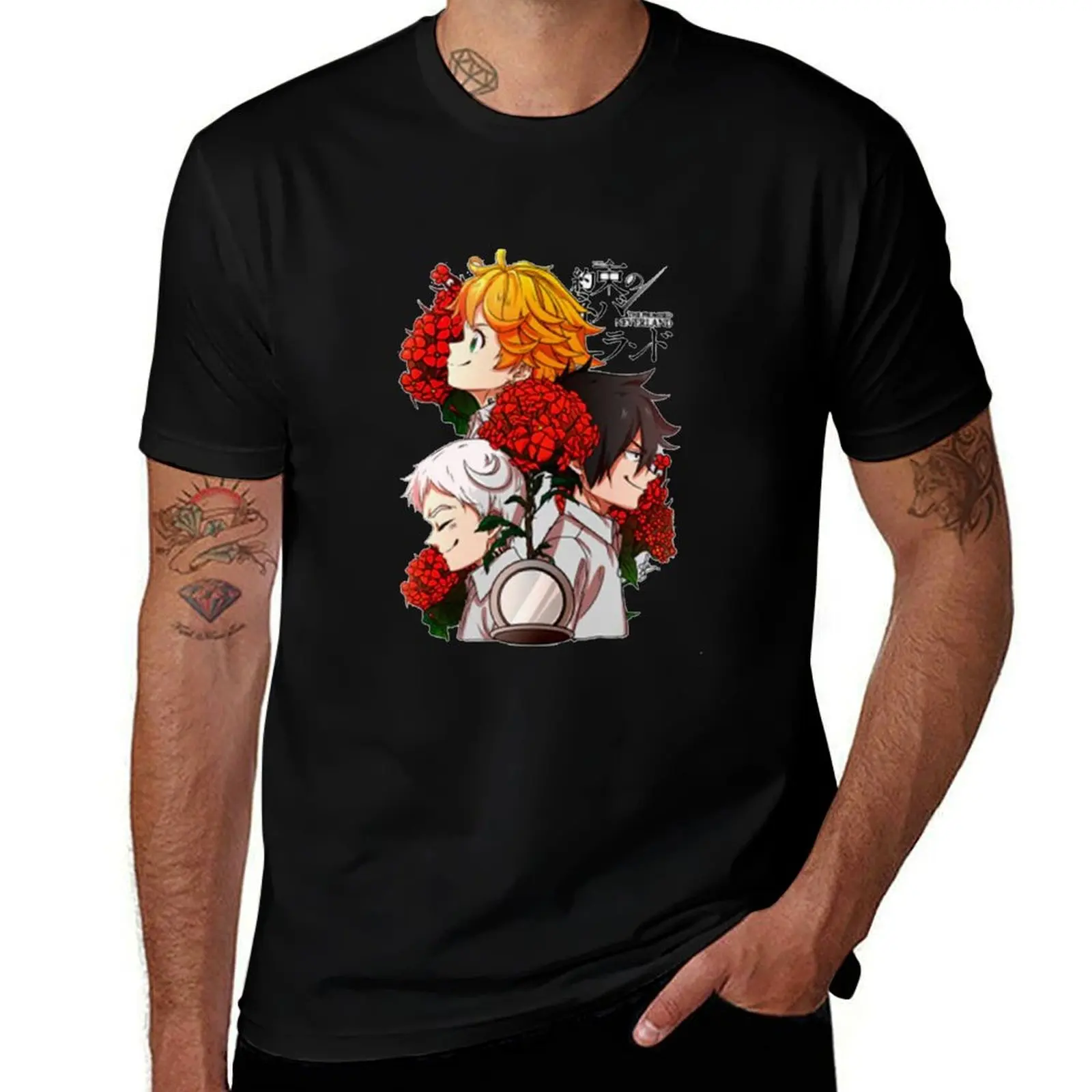 

Ray Emma and Norman - The Promised Neverland T-Shirt Fashion Pattern Printed Tee Shirt