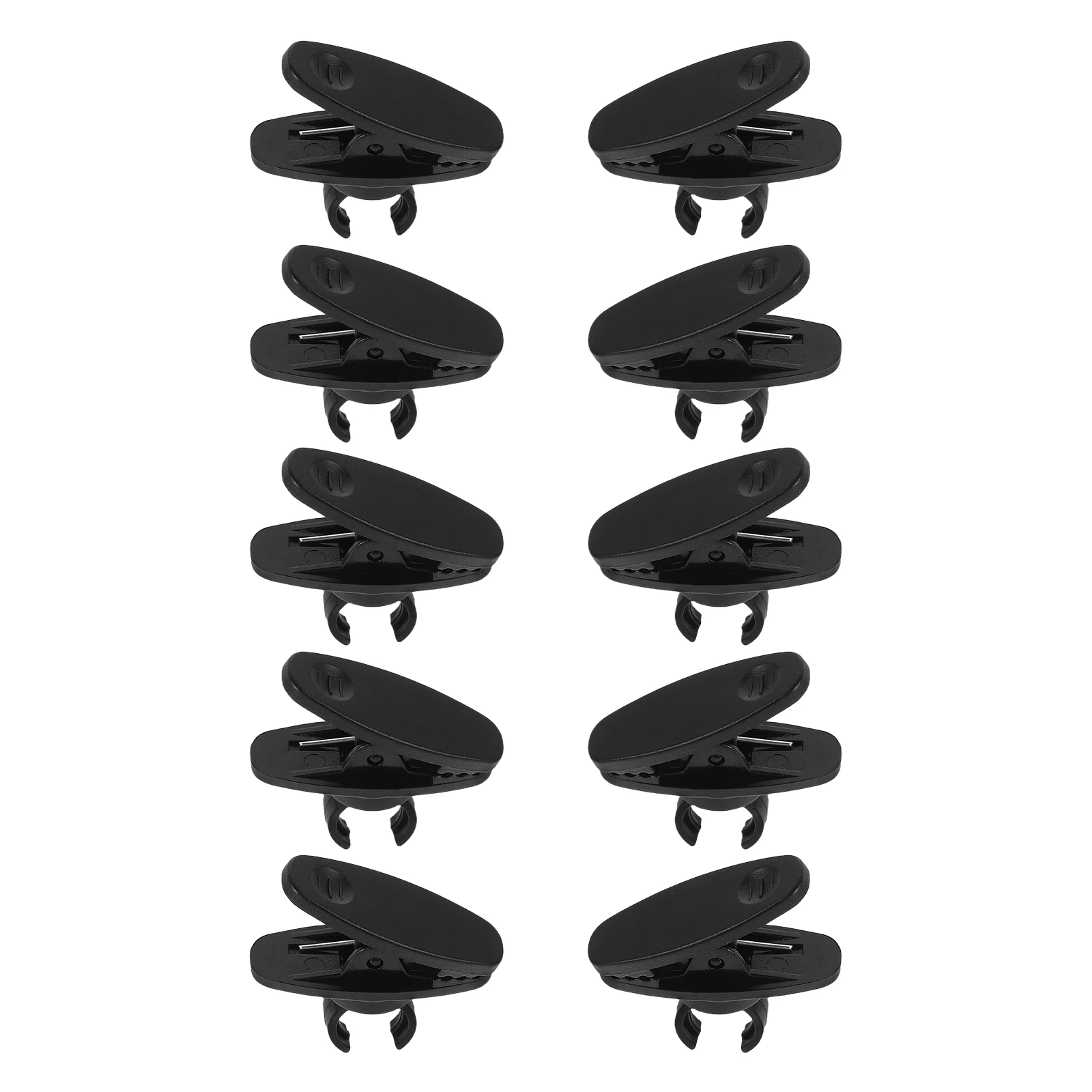 

10pcs Microphone Clip Holder Black 10Mm Adjustable For Shirt Lapel Mic Clips Lightweight Durable Material Podcast Live Events