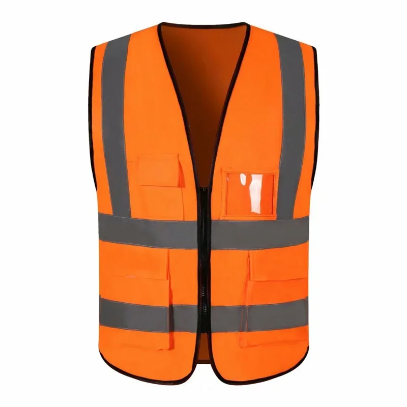 

2022 New Multi pocket Reflective Safety Vest Bright Color Traffic Railway Coal Miners Uniform Breathable