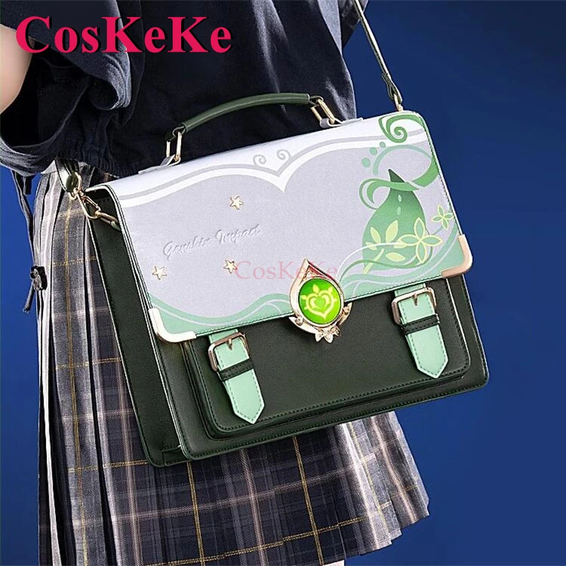 CosKeKe Nahida Cosplay Game Genshin Impact Theme Impression Pack Daily Preppy Commuter Backpack Messenger Bag Fashion Itabag New