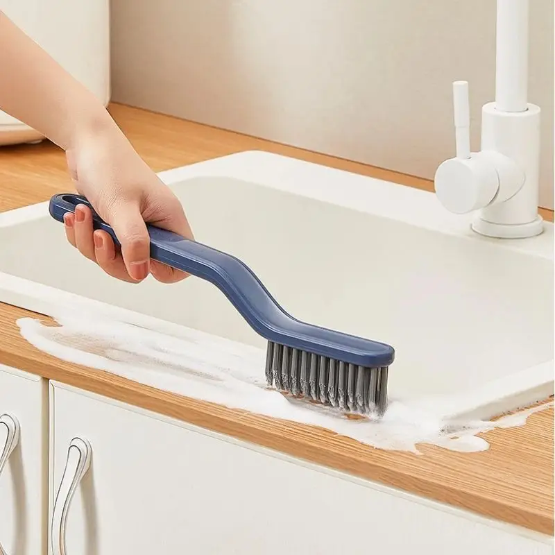 2 In1 Clip Hair Cleaning Brush Bathroom Tile Floor Gap Cleaning Brush Hard Bristle Window Crevice Cleaning Tool