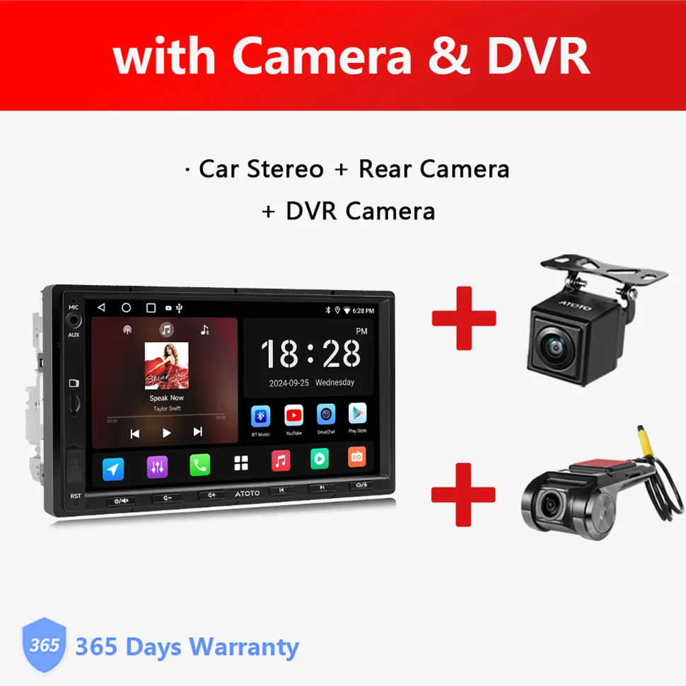 7 inch 2Din Android autoradio draadloos Carplay scherm Android Auto dubbele 2 Din Bluetooth stereo audio multimediaspeler