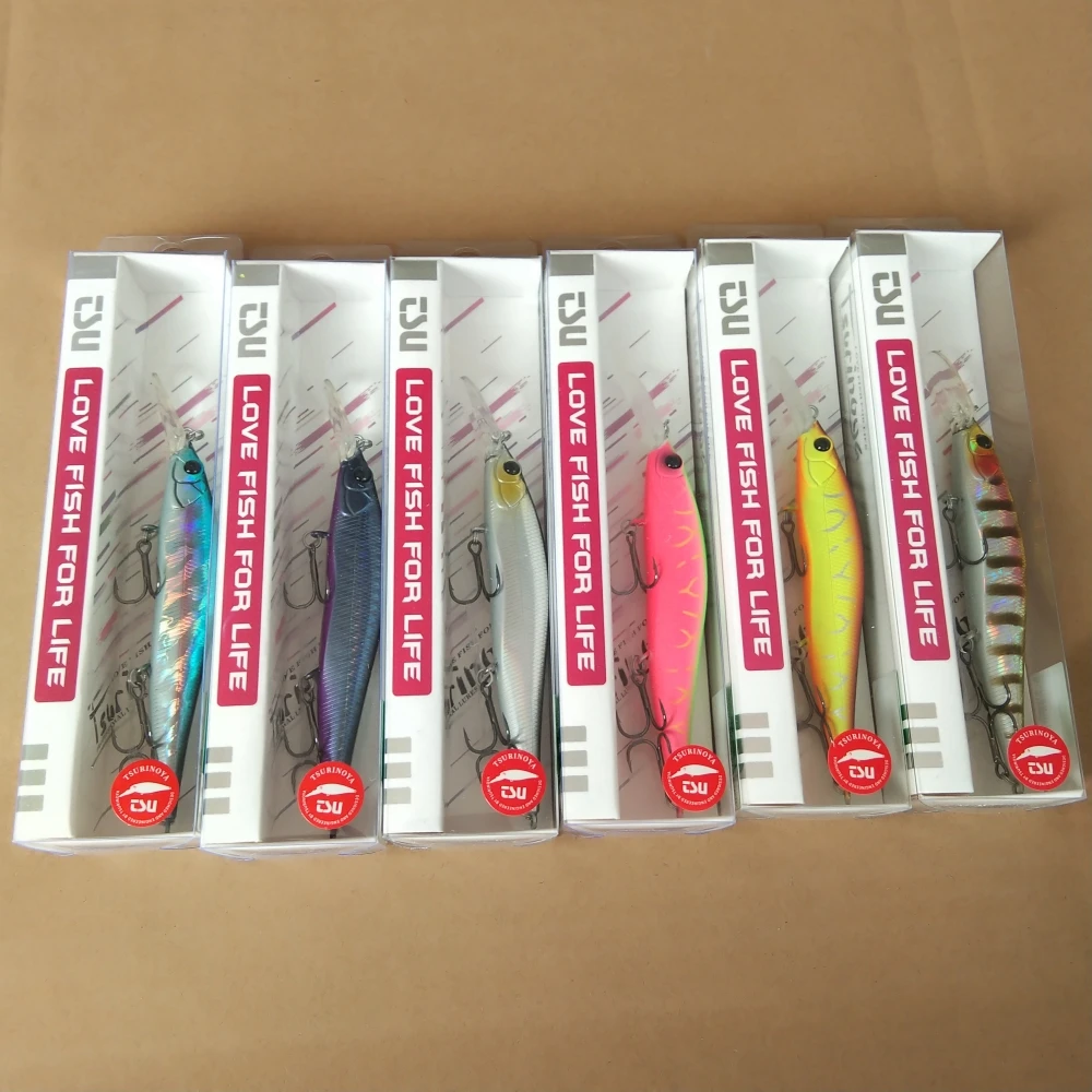 TSURINOYA 98mm 10g Suspending Minnow Jerkbait AURORA 98SP Max 2,2 m Harter Köder Professioneller Hechtbarsch Künstlicher Angelköder