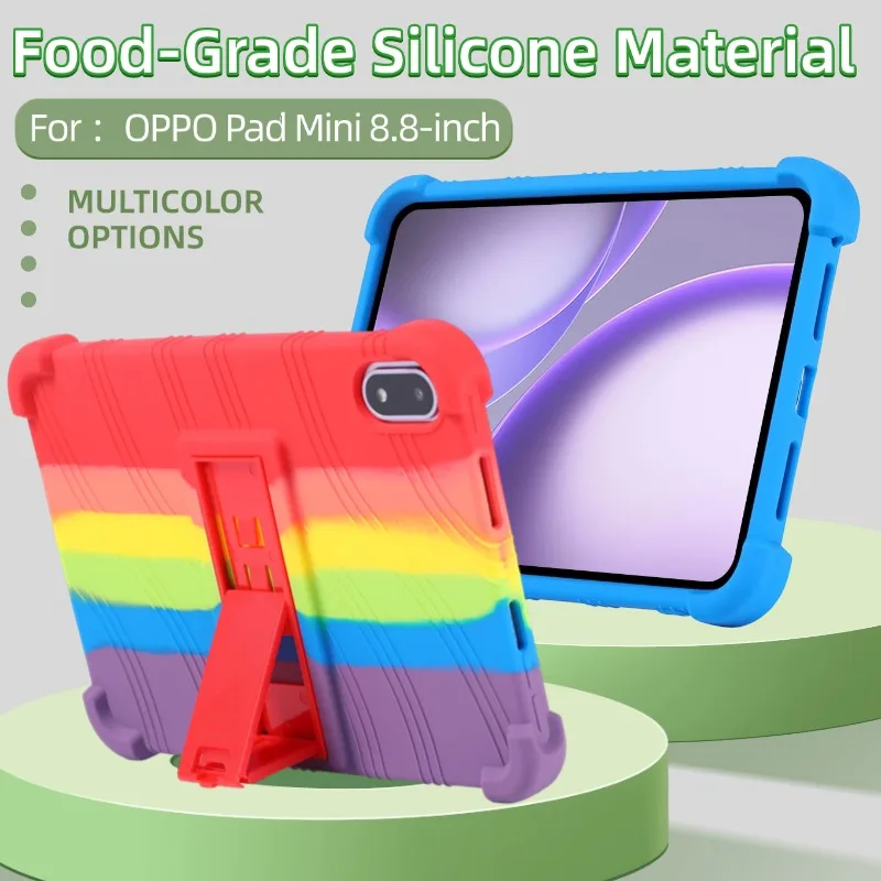 

Protective Case for the OPPO Pad Mini 8.8-inch Tablet (OPD2515) – Child-Friendly Soft Silicone Case with Adjustable Stand