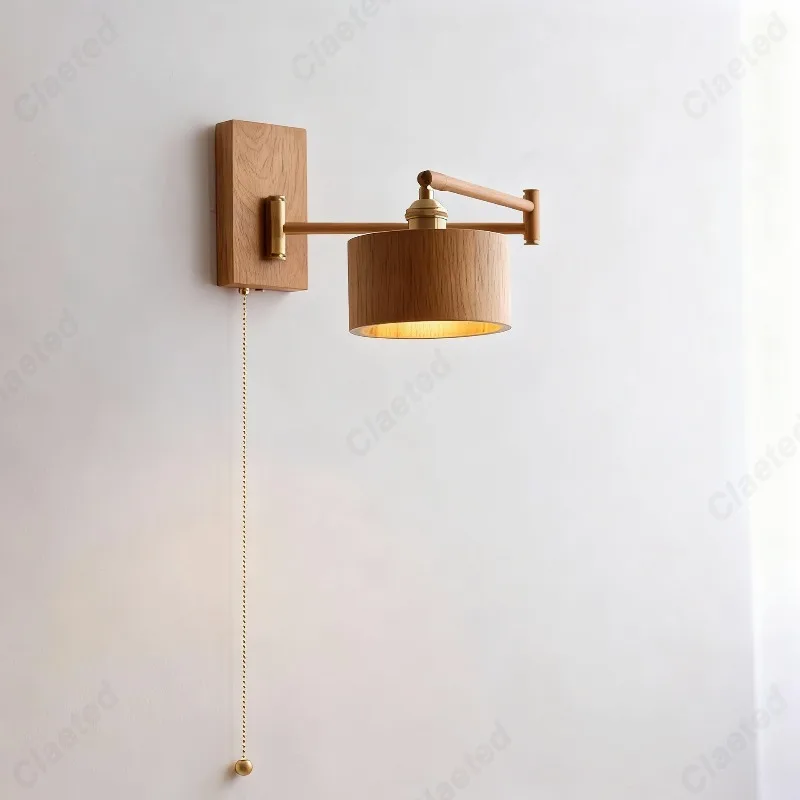 

Japanese Simple Retro Rocker Wall Lamp Bedroom Bedside Lamp Living Room Corridor Corridor Study Decorative Lighting