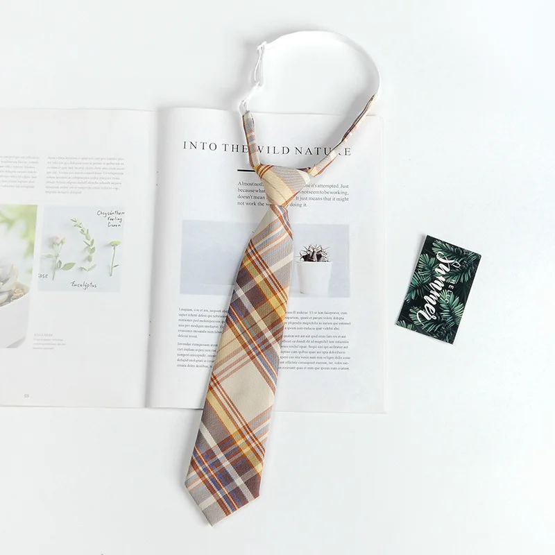 Academic Style Tie and Bow Tie Set Japanese JK Uniform Tie Flower No-Need Tie Graduation Photo Accessories