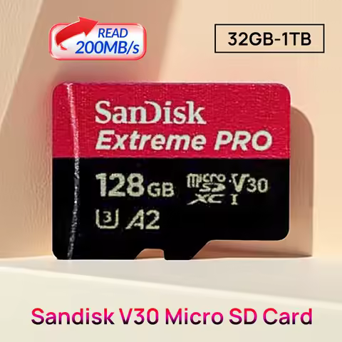 SanDisk V30 Micro SD Extreme PRO 32GB 64GB 128G 256G 512GB 1TB UHS-I Memory Card TF Card 200MB/s C10 U3 4K for Camera Steam Deck