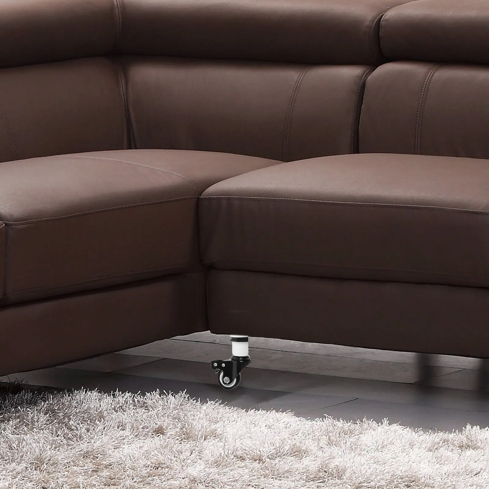 4Pcs Metal Adjustable Furniture Legs Rotating Caster Wheels Cabinet Sofa Dresser Mobile Table Support Table Legs