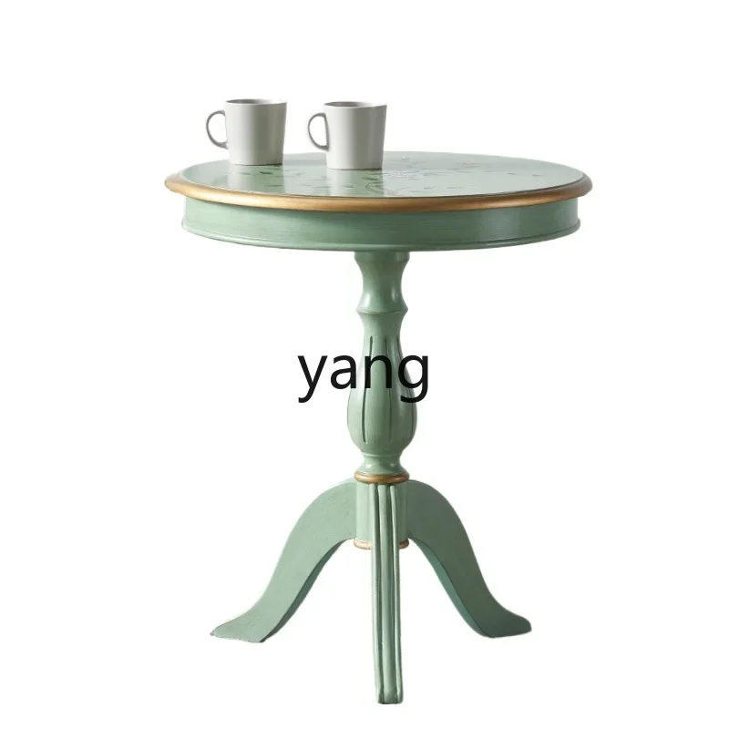 xyy round table leisure chair edge corner several living room balcony solid wood retro coffee table