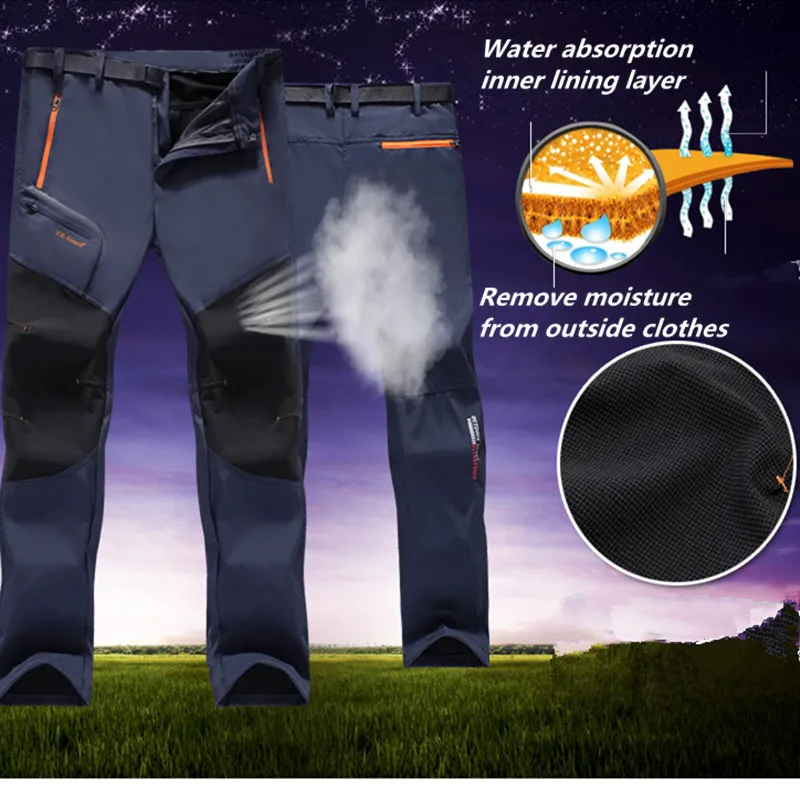 Anti-Ultraviolet Antifouling Waterproof Hiking Trekking Fishing Camping Pant Quick Dry Mens Outdoor Thin Travel Hiking Trouser