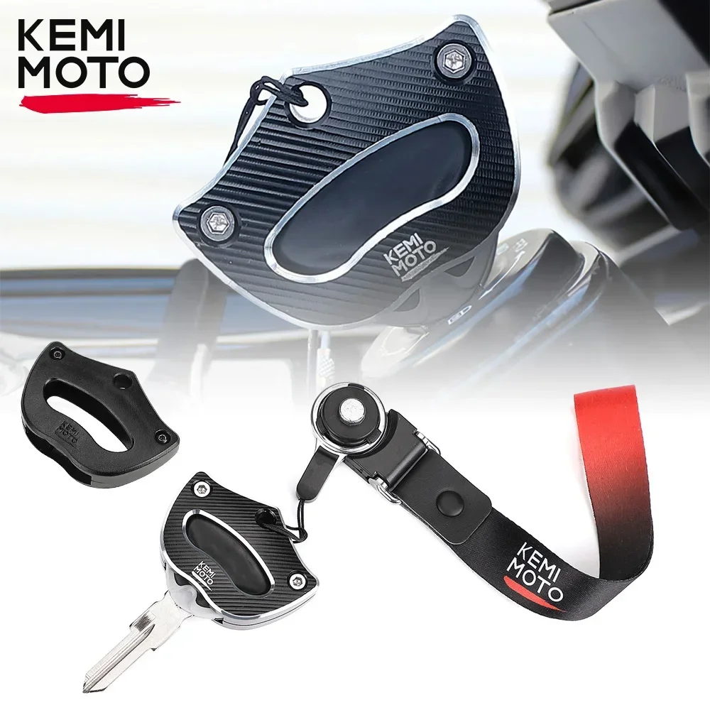 

KEMIMOTO On-road Black Plastic Key Holder w/ Lanyard Compatible with Can-Am Spyder RS RTS RT ST STS F3 2014-2023