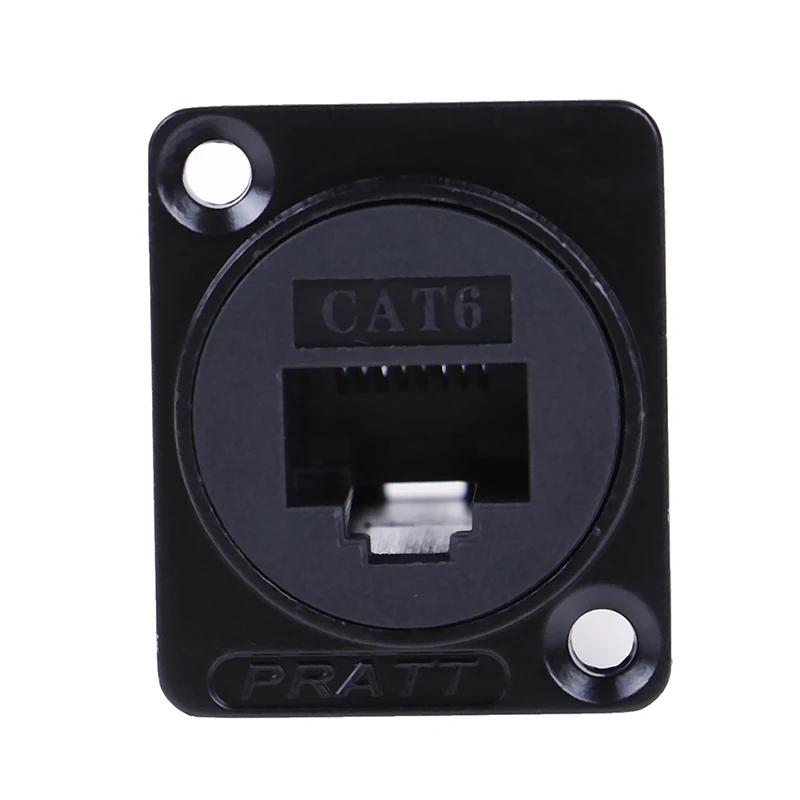 HOT！RJ45 D-type module socket female signal connector cat6 panel mount network