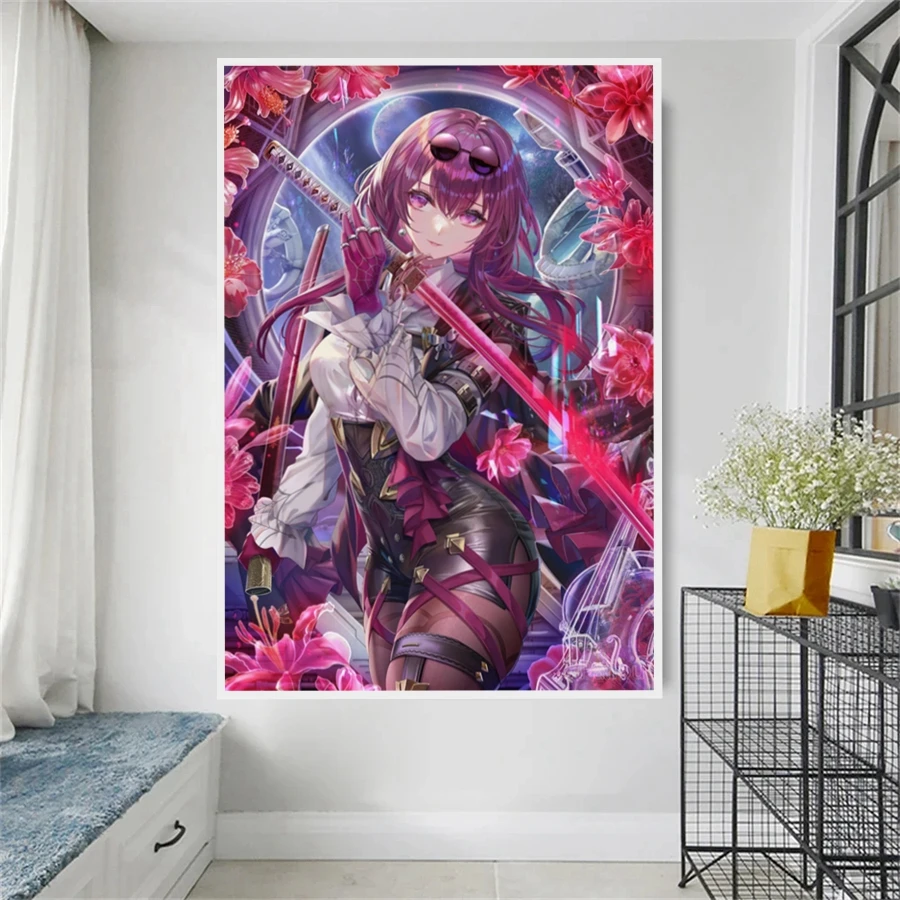 Honkai Star Rail Video Game Diamond Art Painting Firefly Robin Kafka Marth 7th Anime Girl Diy Mosaic Cross Stitch Room Decor