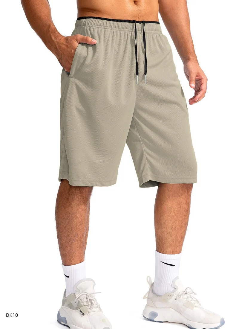 

Mens quick drying sports shorts with zipper pockets casual and breathable beach sports shorts for men