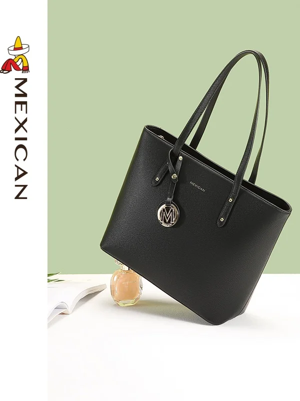 fashionable-strawman-women's-handbag-shoulder-bag-computer-bag-commuter-tote-bag-soft-pure-color-leisure-large-size-pu-leather