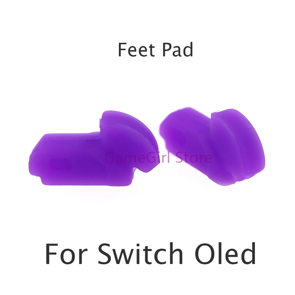 Almohadillas de goma antideslizantes para Switch OLED, accesorios de repuesto para consola de juegos, 2 piezas = 1 par