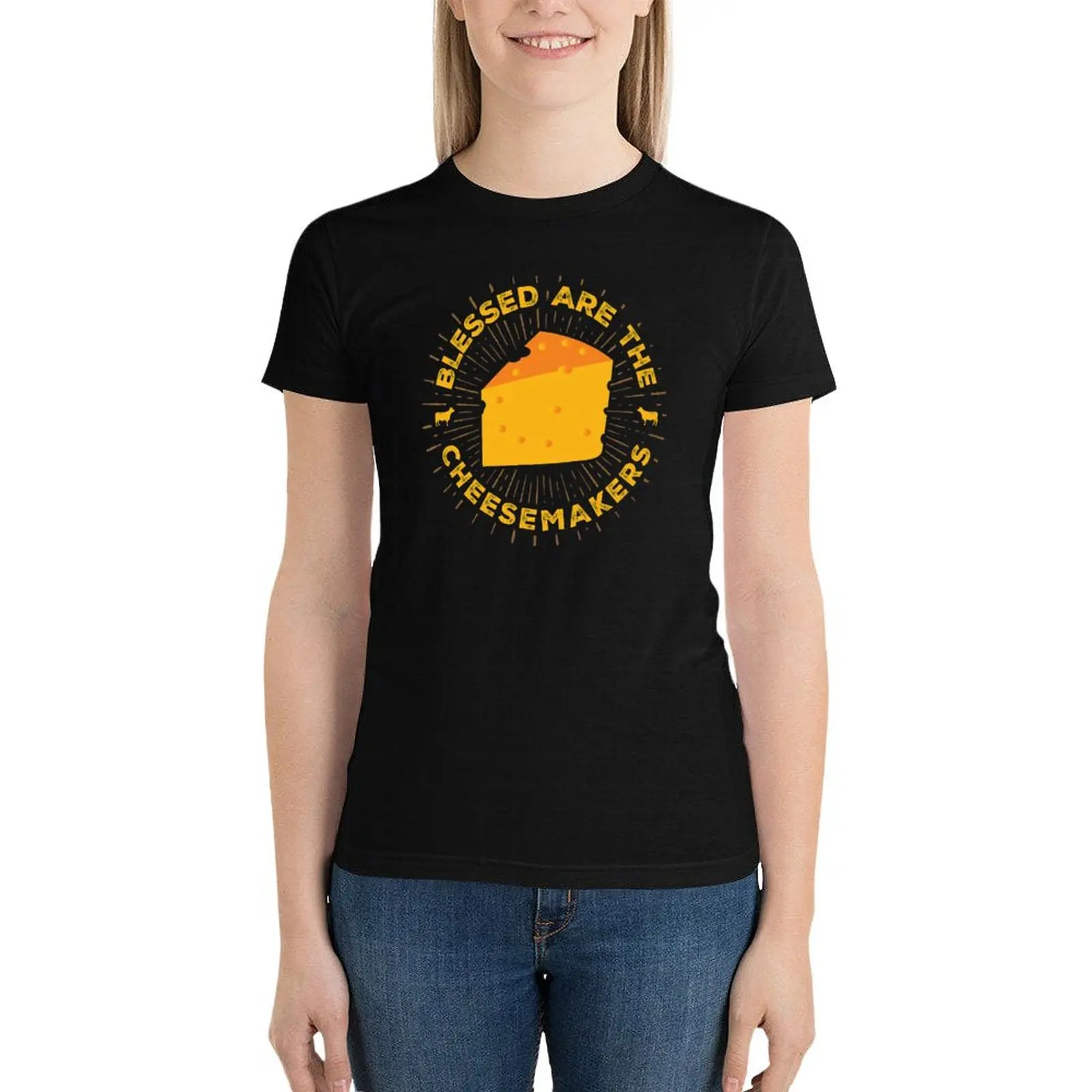 

Blessed Are The Cheesemakers T-Shirt aesthetic clothes Aesthetic clothing lady clothes t shirts for Women