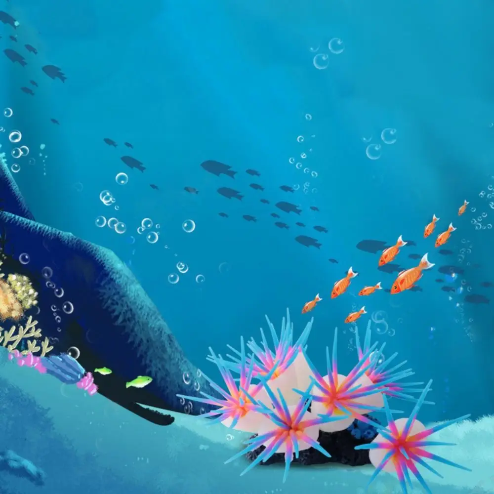 Украшение для рабочего стола, силиконовая имитация анемонов, мягкие нетоксичные водные растения, красочные декоративные аквариумы, ландшафтный дизайн, аквариум