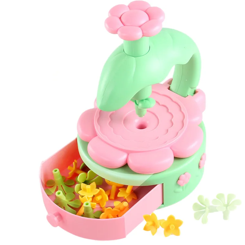 آلة النقش الإبداعية DIY باقات الزهور ألعاب حرفية تعليمية تجميع الزهور المصنوعة يدويا للأطفال لعبة الفتيات هدية عيد ميلاد #6