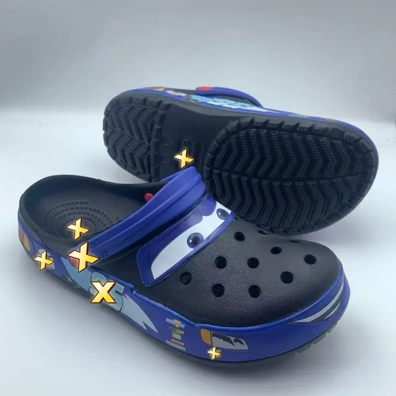 Blaue Rennwagen-Clogs, schnelltrocknende, leichte Wasserschuhe, weiche, rutschfeste Sohle, Slip-On-Sandalen für Strand, Dusche, Pool, Garten, Zuhause, neu – Detail 15