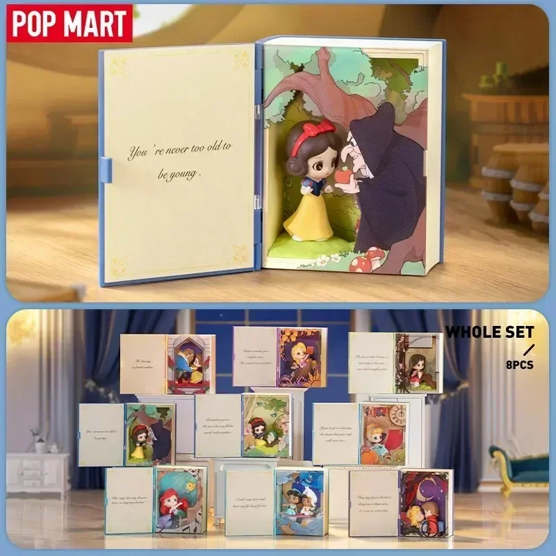 POP MART Disney Prinzessinnen Märchen-Serie Szenen-Sets Original Blind Box Überraschungsbox Spielzeugpuppen Anime-Figuren Desktop-Dekoration