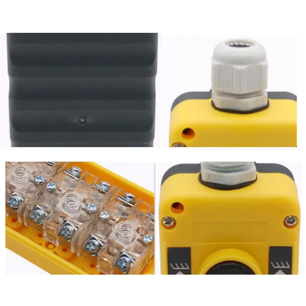 1pc COP2B Crane Button Switch Unloading Rainproof Durable Yellow