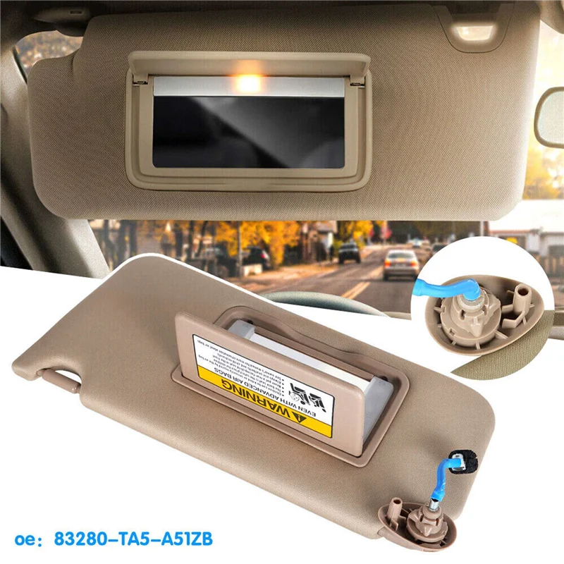 

A04E-автомобильный левый и правый солнцезащитный козырек, козырек на лобовое стекло автомобиля с зеркалом для Honda Accord 2008-2012 83280-TA5-A51ZA