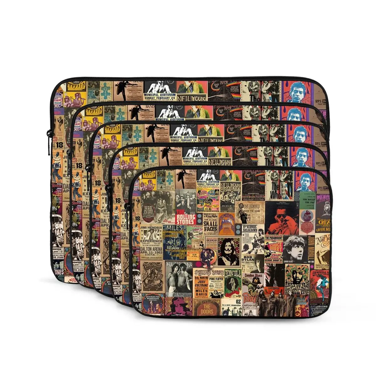 Rock N' Roll Stories Notebook Laptop Bag Case Pouch 10 12 13 15 17 Inch Notebook Sleeve Cover Bag Tablet Shockproof Case Bag