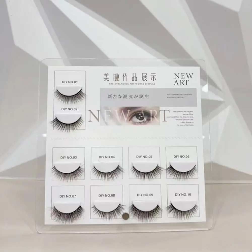 Detachable False Eyelashes Display Stand 10/12/16/20 Grids Metal Stand Eyelash Display Board Large Volume Waterproof
