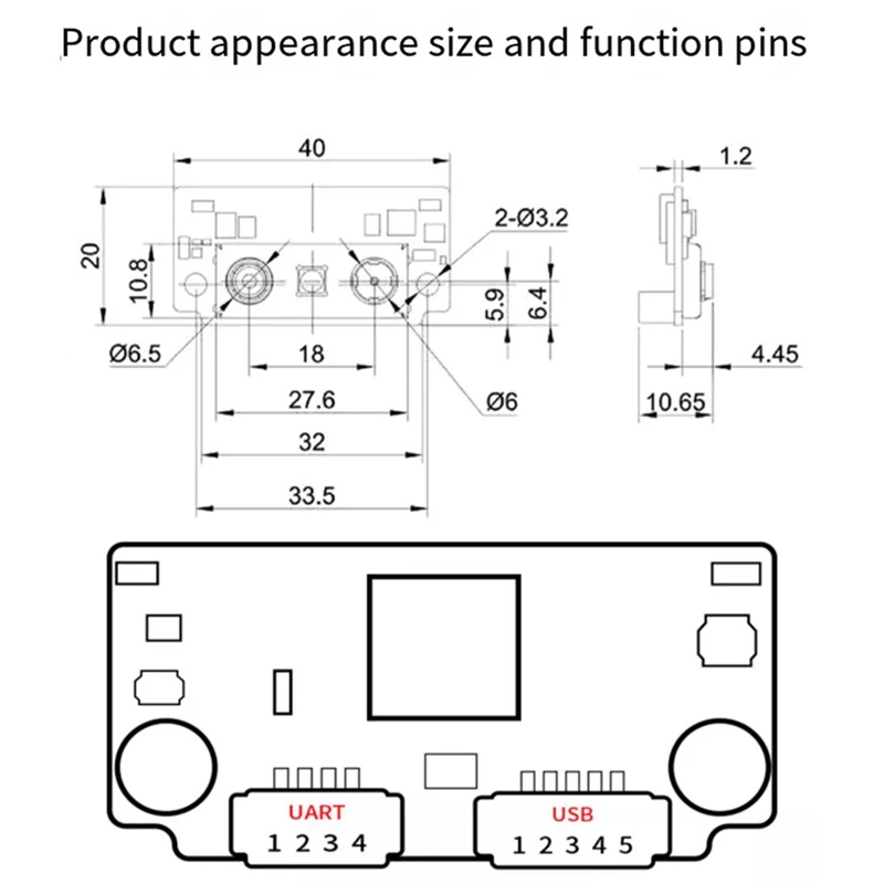 Face Recognition Module Smart Access Accessories AI 3D Binocular Camera Live Body Detection Serial Communication