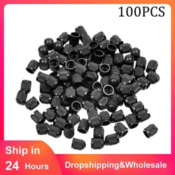 Car 100pcs Tubeless Tire Valve Valve Cap Car Tire Valve Cap Car Truck Bicycle MTB Dust Cap