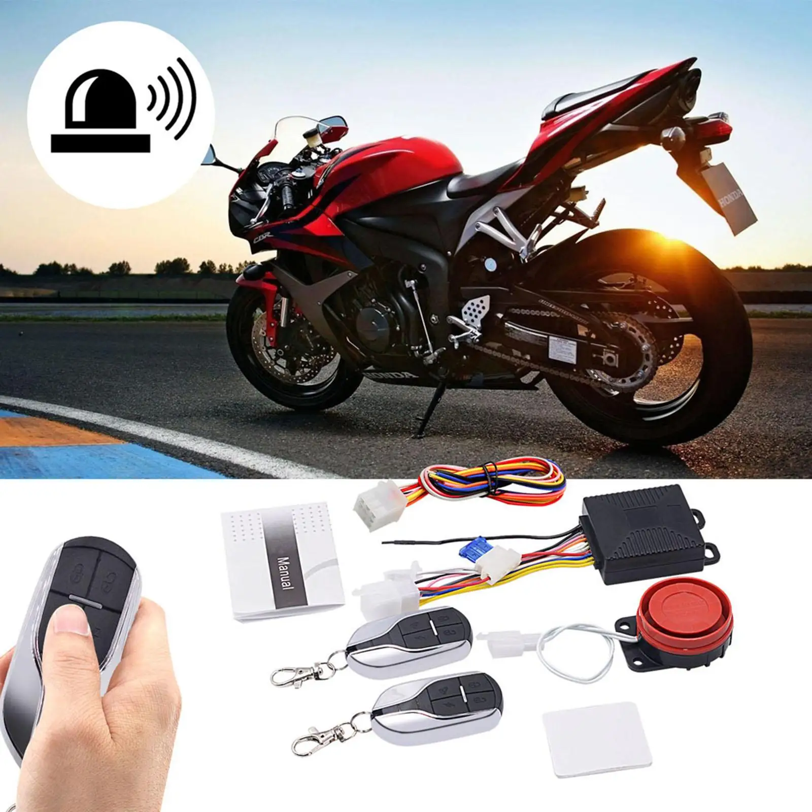 Set of Motorcycle Motorbike System Immobiliser Remote Control