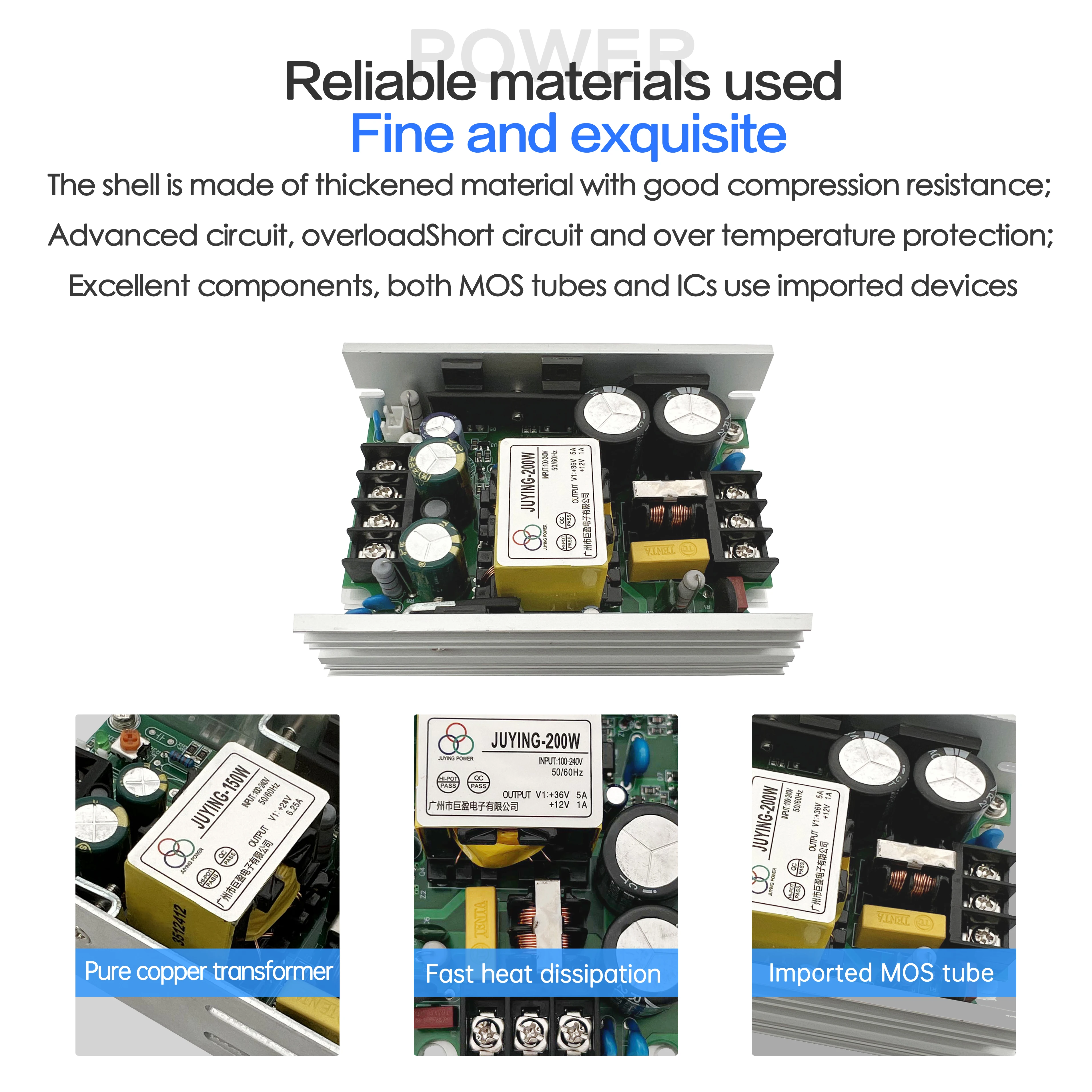 JY-150-36+12 150w 36v3.5A 12v 2A Stage LED Par Light Power Board Control Supply  RGB 36x3w 54x3w Integration ac/dc Power Board