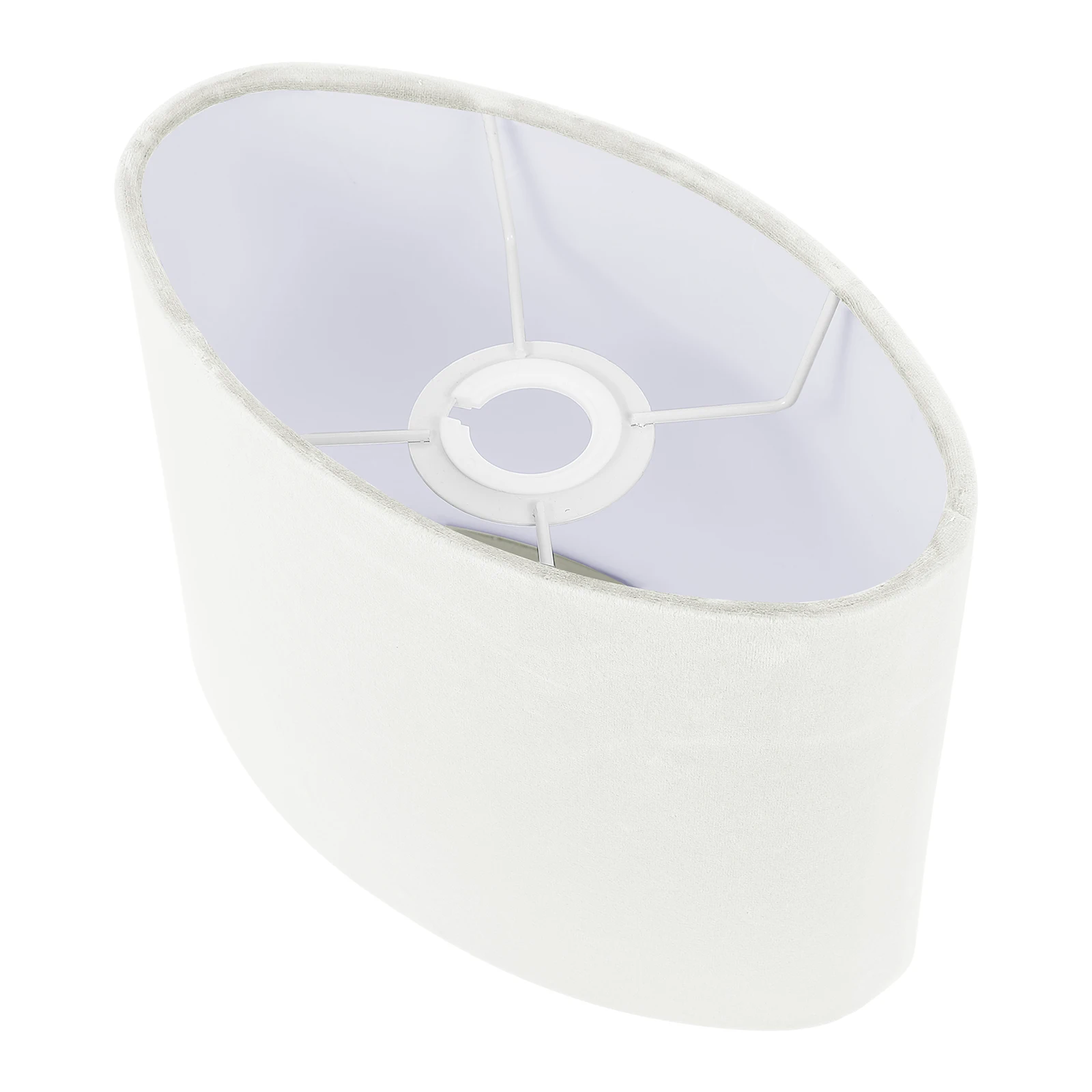 

1pc Oval Lampshade Cloth Decorative Light Cover Table Bedside Accessory Dust Proof Warm Mood Bedroom Living Room Use