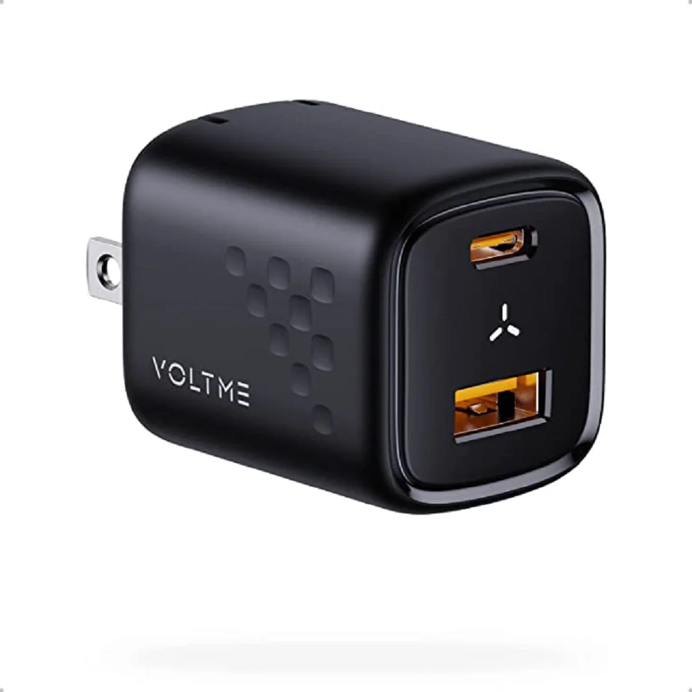 VOLTME 30 W GaN Ladegerät USB A + USB C Ladegerät Schnellladung PD 3.0 QC 4.0+ Unterstützung PPS AFC FCP SCP MTK für iPhone 15 14 Pro Max