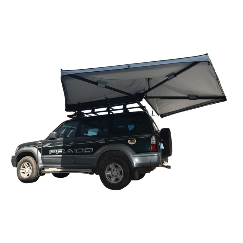 

OEM/ODM Retractable Camper 270 Degree Freestanding Car Side Awning Roof Top Tent Folding Awning For Car Custom