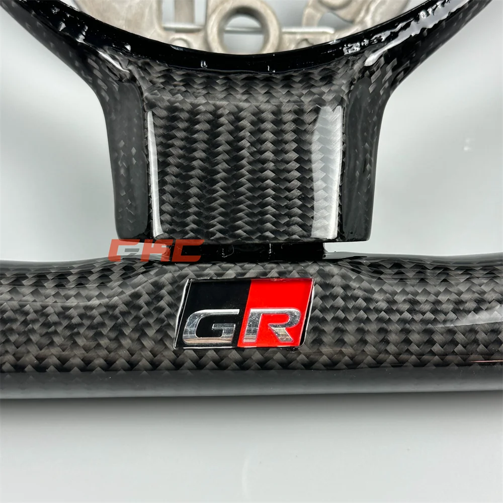 Customized Black Carbon Fiber yellow strip Steering Wheel for 2022 2023 2024 2025 GR86 GR
