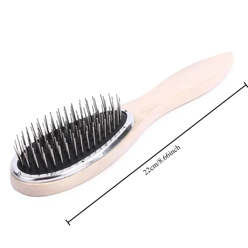 

Professional Detangling Steel Comb - Anti-Static Wig Brush for Hair Extensions Styling Training Tool