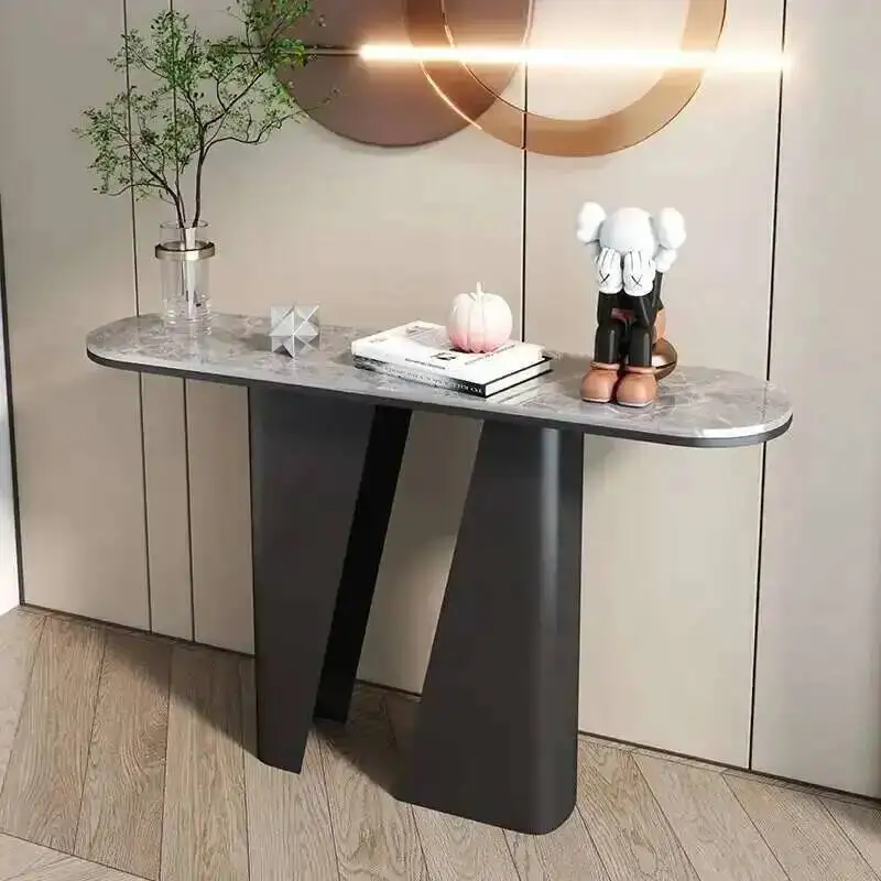 طاولة مدخل منتصف الممر الحديثة المعادن الشمال وحدة التحكم اللوبي وحدة التحكم الجدول الفاخرة المدخل Tavolo Soggiorno أثاث غرفة المعيشة #5