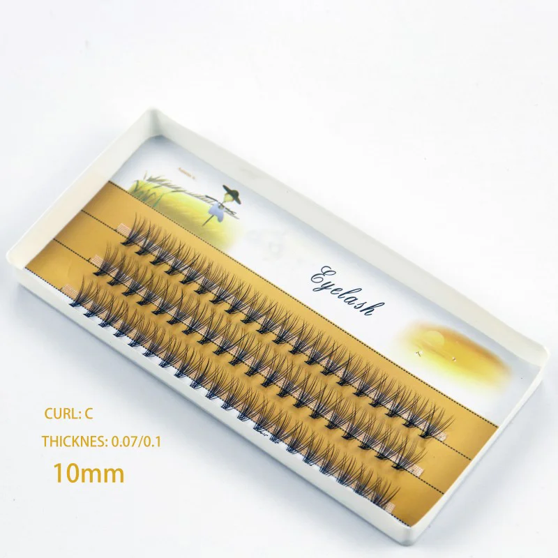 1 Box/60 Bunches Mink Eyelashes Natural 3D Russian Individual Eyelash Extension 10D Eyelash Cluster Makeup Tool Lashes Wholesale