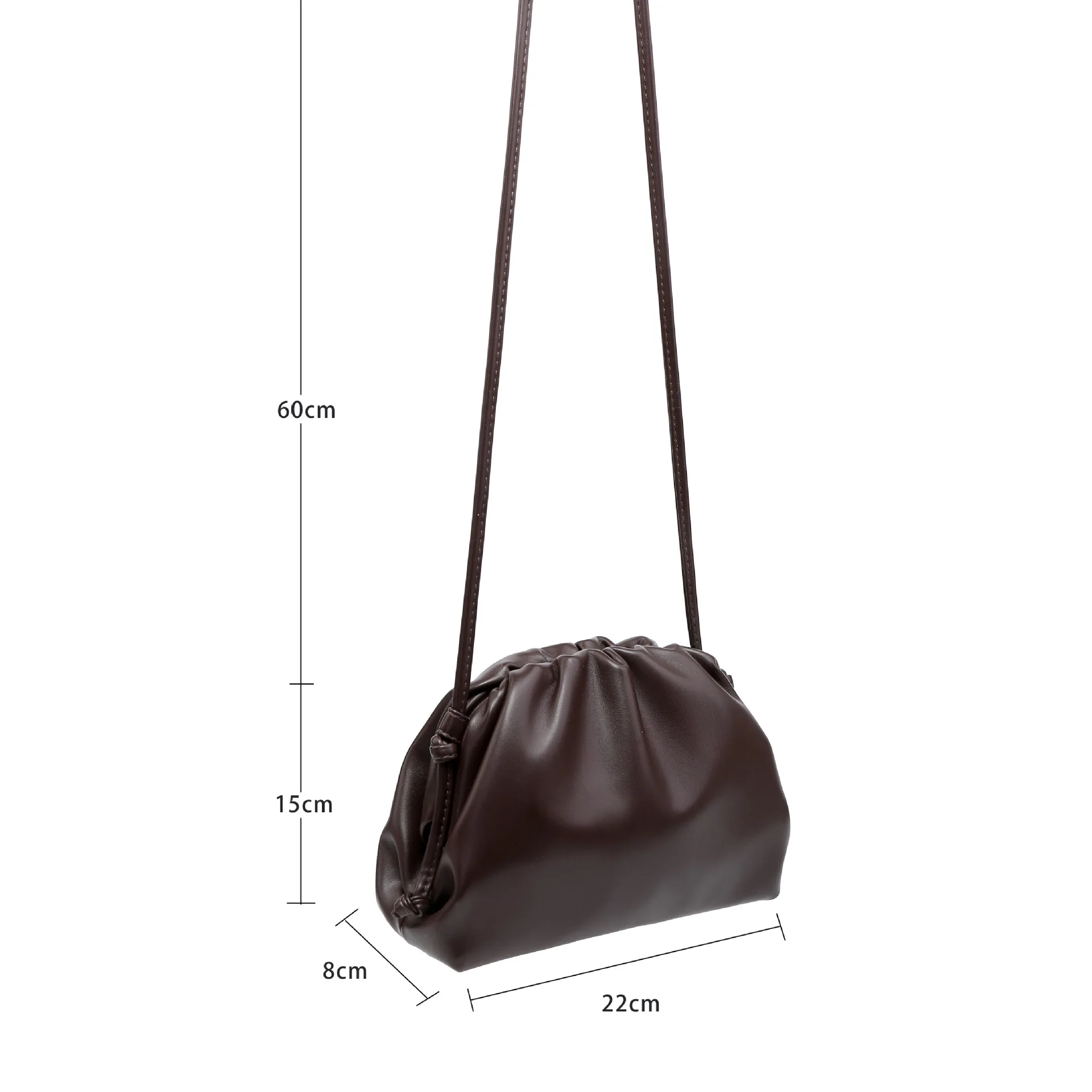 Ladies Famous Luxury Brand Designer Synthetic Leather Y2k Cloud Small Handbag Color Soft Dumpling Shoulder Crossbody Women's Bag image 6