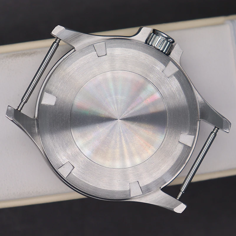 41mm Man Watches Cases 316L Stainless Steel Sapphire Crystal Glass Tools Parts For Seiko nh35 nh36 Movement 34mm Dial Waterproof